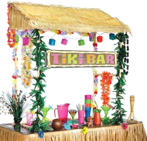 (CC - Check parts) (PKT20) Table Top Tiki Bar Hut (52in x 53in x 23in) von amscan