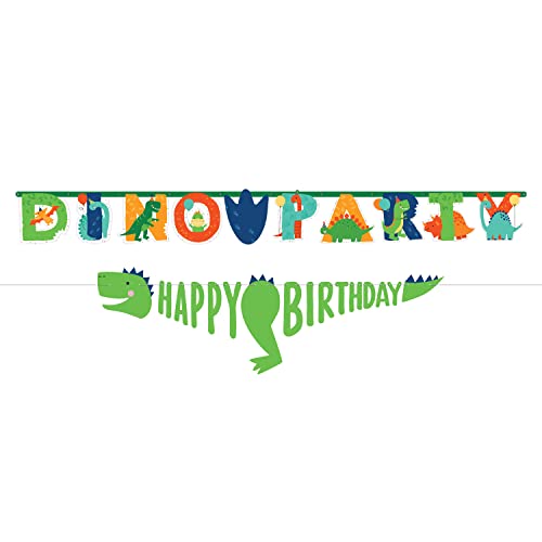 Dino-Mite Jumbo Personalised Letter Banner Kit (2 pc) von amscan
