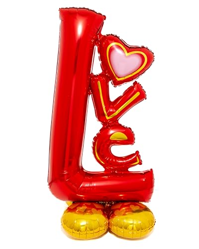 Amscan 4237111 Großer Folienballon Love, 1 Stück, Kunststoff, rot von amscan