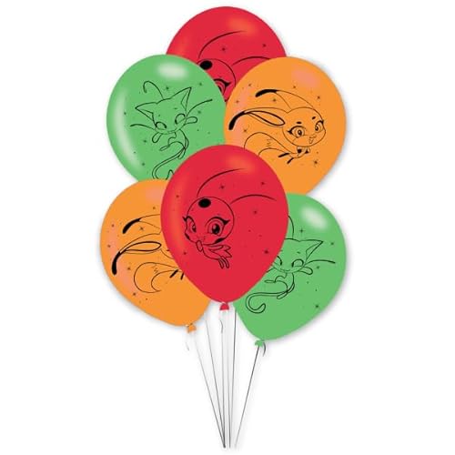 6 Luftballons * MIRACULOUS LADYBUG * als Deko zum Kindergeburtstag und Party | 27,5cm, aus Naturlatex, für Luft und Helium | Kinder Geburtstag Ballons Ballondeko Partydeko 6 Luftballons * MIRACULOUS LADYBUG * als Deko zum Kindergeburtstag und Party | 27,5cm, aus Naturlatex, für Luft und Helium | Kinder Geburtstag Ballons Ballondeko Partydeko von amscan