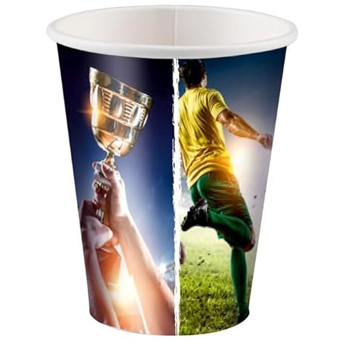 8 Fußball Becher * KICK IT * zur EM 2024, Kindergeburtstag und Fussball Party | Inhalt: 250ml, aus Pappe | Partybecher Pappbecher Kinder Geburtstag Soccer Deko 8 Fußball Becher * KICK IT * zur EM 2024, Kindergeburtstag und Fussball Party | Inhalt: 250ml, aus Pappe | Partybecher Pappbecher Kinder Geburtstag Soccer Deko von amscan