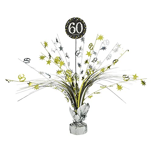 Amscan 110296 - Tischdekoration 60 Sparkling Celebration - Gold Folie / Papier 45,7 cm, Geburtstag von amscan