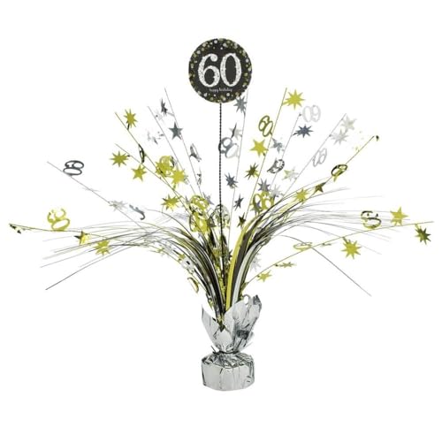 Amscan 110296 - Tischdekoration 60 Sparkling Celebration - Gold Folie / Papier 45,7 cm, Geburtstag Amscan 110296 - Tischdekoration 60 Sparkling Celebration - Gold Folie / Papier 45,7 cm, Geburtstag von amscan