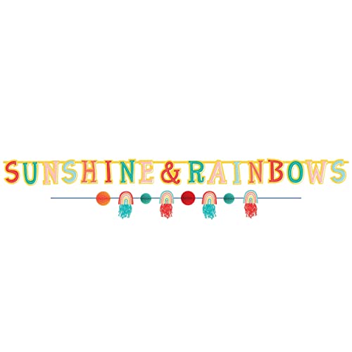 Amscan 120766 - 2-teilige Regenbogen-Dekoration, Buchstaben-Girlande, Rainbow-Banner, Hänge-Deko, Kinder-Geburtstag, Geschenk, Motto-Party Amscan 120766 - 2-teilige Regenbogen-Dekoration, Buchstaben-Girlande, Rainbow-Banner, Hänge-Deko, Kinder-Geburtstag, Geschenk, Motto-Party von amscan