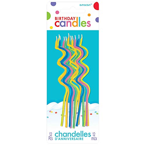 Skinny Assorted Coil Candles 12.5cm /12 von amscan