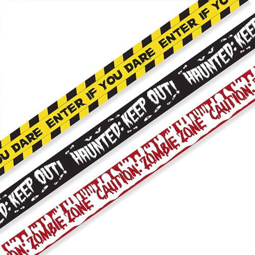 Amscan 190372-55 - Absperrbänder Halloween, 3 Stück, Länge 914 cm, Dekoration, Party, Sortiert Amscan 190372-55 - Absperrbänder Halloween, 3 Stück, Länge 914 cm, Dekoration, Party, Sortiert von amscan