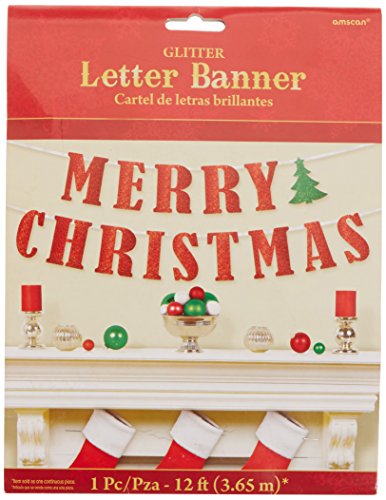 Amscan 210279 - Partykette Merry Christmas, Papier, Größe 365,7 x 12,7 cm, Girlande, Hängedekoration, Weihnachten Amscan 210279 - Partykette Merry Christmas, Papier, Größe 365,7 x 12,7 cm, Girlande, Hängedekoration, Weihnachten von amscan