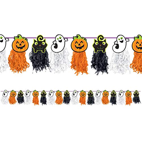 Amscan 220313 - Girlande Fransen Friendly Mummy, aus Papier, Größe 24 x 243 cm, Gespenst, Katze, Kürbis, Halloween, Horror-Party, Mottoparty Amscan 220313 - Girlande Fransen Friendly Mummy, aus Papier, Größe 24 x 243 cm, Gespenst, Katze, Kürbis, Halloween, Horror-Party, Mottoparty von amscan