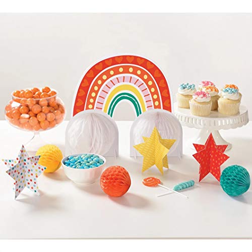 Amscan 244072 - 7-teilige Tisch-Dekoration Rainbow, 1 Regenbogen 33 cm, 3 Waben-Bälle 12,7 cm, 3 Sterne 12,7 cm, aus Papier, Kinder-Geburtstag, Geschenk, Motto-Party Amscan 244072 - 7-teilige Tisch-Dekoration Rainbow, 1 Regenbogen 33 cm, 3 Waben-Bälle 12,7 cm, 3 Sterne 12,7 cm, aus Papier, Kinder-Geburtstag, Geschenk, Motto-Party von amscan