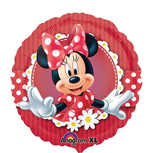 Amscan 2481301 - Standard Folienballon Minnie Maus, circa 43 cm, Geburtstag, Dekoration, Heliumballon von amscan