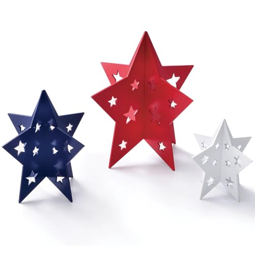 Amscan 280240 Atemberaubende patriotische Sterne, Tischdekoration – perfekte Heimdekoration und Themenveranstaltungen, Mehrfarbig von amscan