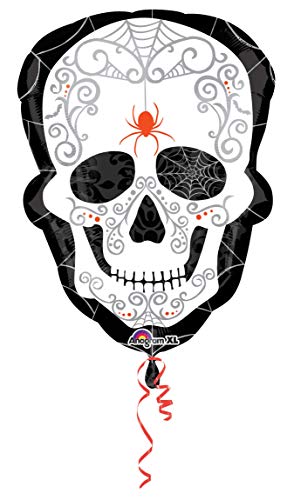 Amscan 2903001 - Folienballon Totenkopf, Dia de los Muertos, Mexiko, Tag der Toten, Dekoration, Heliumballon, Party, Halloween Amscan 2903001 - Folienballon Totenkopf, Dia de los Muertos, Mexiko, Tag der Toten, Dekoration, Heliumballon, Party, Halloween von amscan