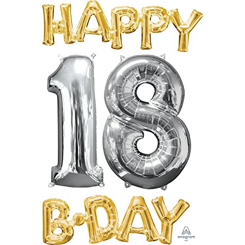 Amscan 3594401 - Balloon Bunch Folienballon Happy B-Day 18, Heliumballon, Geburtstag Amscan 3594401 - Balloon Bunch Folienballon Happy B-Day 18, Heliumballon, Geburtstag von amscan
