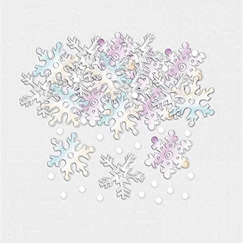 Amscan 360126 - Konfetti Schneeflocken irisierend, 14 g, Streudeko, Tischdekoration, Weihnachten, Heiligabend, Motto-Party Amscan 360126 - Konfetti Schneeflocken irisierend, 14 g, Streudeko, Tischdekoration, Weihnachten, Heiligabend, Motto-Party von amscan