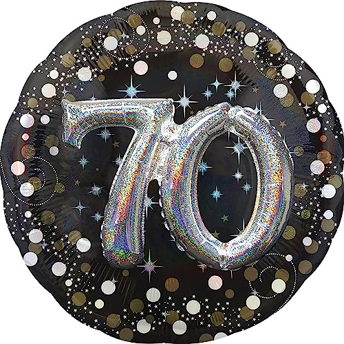 Amscan 3740201 - Multi-Ballon Folienballon Geburtstag 70, Durchmesser 91 cm, Sparkling Birthday, Luftballon, Heliumballon, Mitbringsel Amscan 3740201 - Multi-Ballon Folienballon Geburtstag 70, Durchmesser 91 cm, Sparkling Birthday, Luftballon, Heliumballon, Mitbringsel von amscan