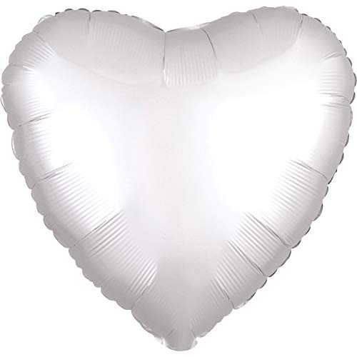 Amscan 3859001 - Standard Folienballon Satin Luxe White, Herz, Durchmesser 43cm, Luftballon, Hochzeit Amscan 3859001 - Standard Folienballon Satin Luxe White, Herz, Durchmesser 43cm, Luftballon, Hochzeit von amscan