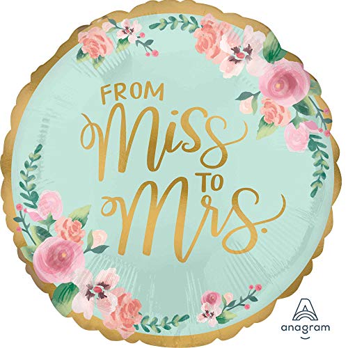 Amscan 3869201 - Folienballon From Miss to Mrs, Hochzeit, Dekoration, Heliumballon Amscan 3869201 - Folienballon From Miss to Mrs, Hochzeit, Dekoration, Heliumballon von amscan