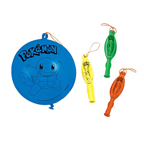 Amscan 3901379 Pokemon-Luftballons, sortiert, 4 Stück, Gelb, Orange, Blau, Grün von amscan