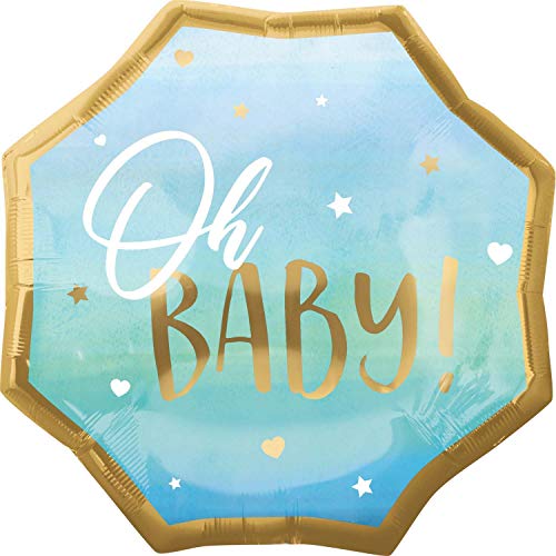 Amscan 3973101 - Super Shape Folienballon Baby Boy, Durchmesser circa 55 cm, für Helium und Luft, Junge, Baby Party Amscan 3973101 - Super Shape Folienballon Baby Boy, Durchmesser circa 55 cm, für Helium und Luft, Junge, Baby Party von amscan