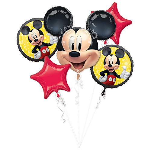 (Fix 1/1) BQT: Disney Mickey Mouse Birthday Party 5 piece Foil Balloon Bouquet P75 von amscan