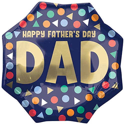 Amscan 4094901 - Happy Father's Day Dad! Blauer achteckiger Folienballon in Superform, 66 cm Amscan 4094901 - Happy Father's Day Dad! Blauer achteckiger Folienballon in Superform, 66 cm von amscan