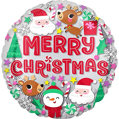 Amscan 4204901 - Standard Folienballon bezauberndes Weihnachtsmotiv, Durchmesser 43 cm, Christmas Buddies, Weihnachtsmann, Weihnachten, Elfe, Heliumballon, Party, Dekoration Amscan 4204901 - Standard Folienballon bezauberndes Weihnachtsmotiv, Durchmesser 43 cm, Christmas Buddies, Weihnachtsmann, Weihnachten, Elfe, Heliumballon, Party, Dekoration von Anagram