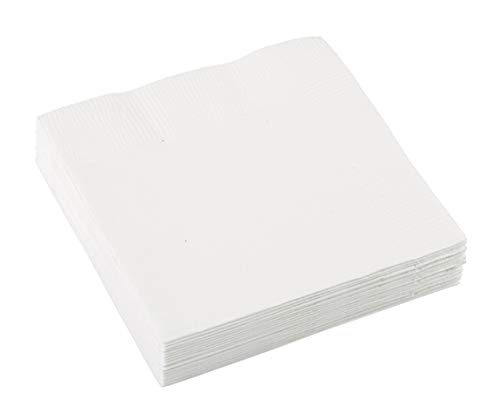Amscan 50220-08 - Servietten Weiß, 20 Stück, 25 x 25 cm, Geburtstag, Party von amscan