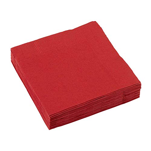 Amscan 50220-40 - Servietten Apfelrot, Größe 25 x 25 cm, 20 Stück, Cocktail-Servietten, Party, Tischdekoration, Mundtuch Amscan 50220-40 - Servietten Apfelrot, Größe 25 x 25 cm, 20 Stück, Cocktail-Servietten, Party, Tischdekoration, Mundtuch von amscan