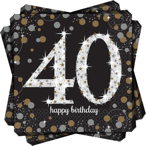 Adult Gold Celebration 30th Luncheon Napkins von amscan