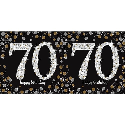 Amscan 511964 - Servietten 70. Geburtstag, 16 Stück, 33 x 33 cm, Happy Birthday, Sparkling Celebration (Packung mit 2) von amscan