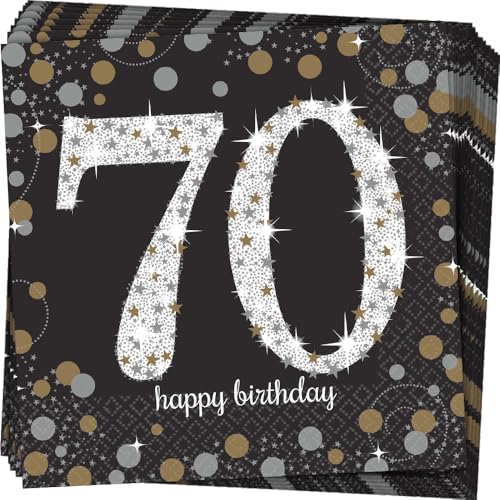 Amscan 511964 - Servietten 70. Geburtstag, 16 Stück, 33 x 33 cm, Happy Birthday, Sparkling Celebration Amscan 511964 - Servietten 70. Geburtstag, 16 Stück, 33 x 33 cm, Happy Birthday, Sparkling Celebration von amscan
