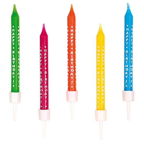 Amscan 550333 - 10 Spiralkerzen Happy Birthday mehrfarbig Höhe 6,3 cm Dekoration Amscan 550333 - 10 Spiralkerzen Happy Birthday mehrfarbig Höhe 6,3 cm Dekoration von amscan