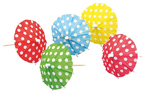 Amscan 551122 - Dekoschirmchen, 10 Stück, Papier/Holz, gepunktet, Partygeschirr Amscan 551122 - Dekoschirmchen, 10 Stück, Papier/Holz, gepunktet, Partygeschirr von amscan