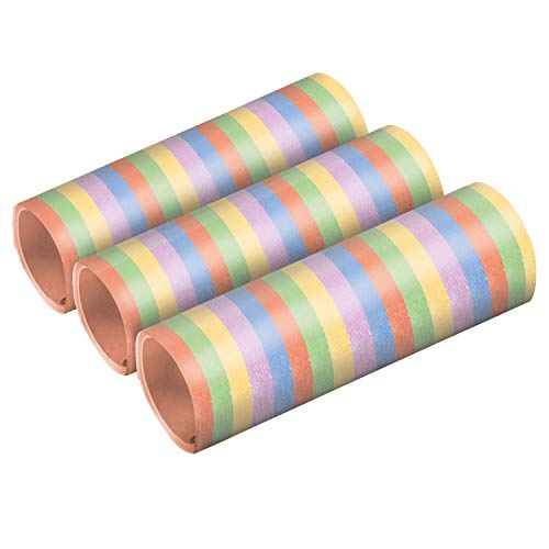 Amscan 6315 - Luftschlangen Streifen Pastell, 3 Rollen, Größe je Streifen 0,7 x 400 cm, Karneval, Geburtstag Amscan 6315 - Luftschlangen Streifen Pastell, 3 Rollen, Größe je Streifen 0,7 x 400 cm, Karneval, Geburtstag von amscan