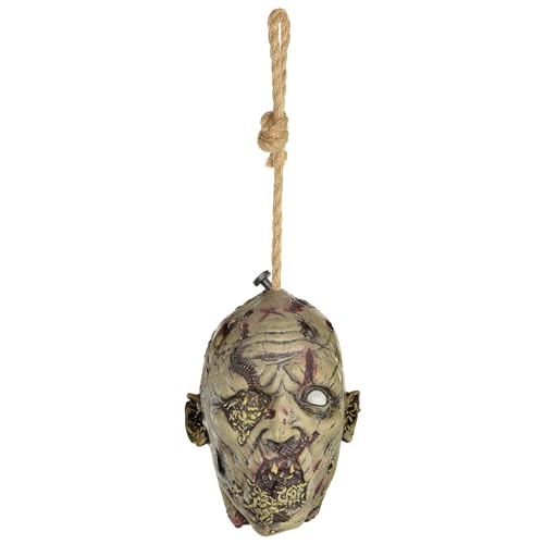 Amscan 671211 Schrecklicher Latex-Schädlingsbefallener hängender Kopf – ideal für Halloween, Mehrfarbig von amscan