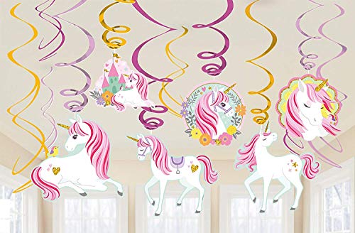 Magical Unicorn Swirl Decorations (12 pk) Magical Unicorn Swirl Decorations (12 pk) von amscan