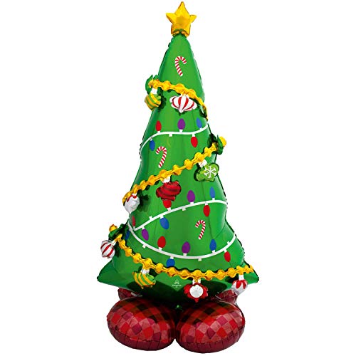 Amscan 8311711 - Folienballon Weihnachtsbaum, Größe ca. 130 cm, mehrteiliger AirLoonz-Ballon, Tannenbaum m. Weihnachtsschmuck, m. Helium oder Luft befüllbar, Dekoration, Geschenk, Weihnachten Amscan 8311711 - Folienballon Weihnachtsbaum, Größe ca. 130 cm, mehrteiliger AirLoonz-Ballon, Tannenbaum m. Weihnachtsschmuck, m. Helium oder Luft befüllbar, Dekoration, Geschenk, Weihnachten von Anagram