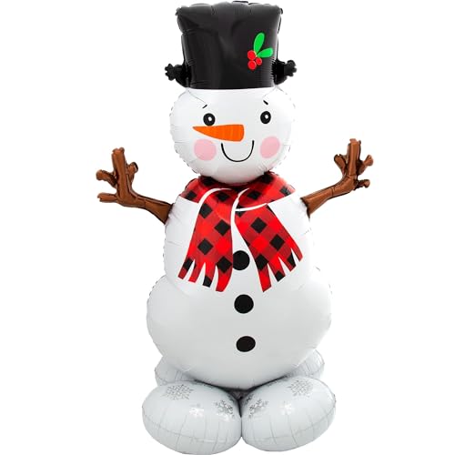 Amscan 8311811 - Folienballon Schneemann, Größe ca. 130 cm, mehrteiliger AirLoonz-Ballon, Snowman mit Schal und Hut, mit Helium oder Luft befüllbar, Dekoration, Geschenk, Weihnachten, Winter Amscan 8311811 - Folienballon Schneemann, Größe ca. 130 cm, mehrteiliger AirLoonz-Ballon, Snowman mit Schal und Hut, mit Helium oder Luft befüllbar, Dekoration, Geschenk, Weihnachten, Winter von Anagram