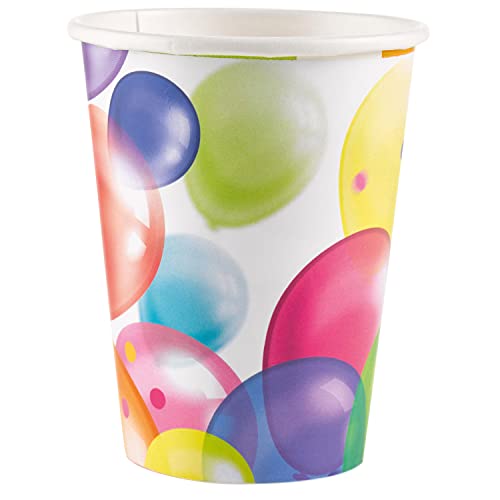 Amscan 9900322-66 - Becher Balloons, 8 Stück, Füllvolumen 250 ml, Papier, Luftballon, Pappbecher, Party-Becher, Einweggeschirr, Kindergeburtstag Amscan 9900322-66 - Becher Balloons, 8 Stück, Füllvolumen 250 ml, Papier, Luftballon, Pappbecher, Party-Becher, Einweggeschirr, Kindergeburtstag von amscan