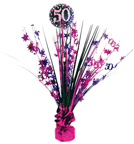 Amscan 9900607 - Tischdekoration 50 Sparkling Celebration - Pink Folie / Papier 45,7 cm, Geburtstag Amscan 9900607 - Tischdekoration 50 Sparkling Celebration - Pink Folie / Papier 45,7 cm, Geburtstag von amscan