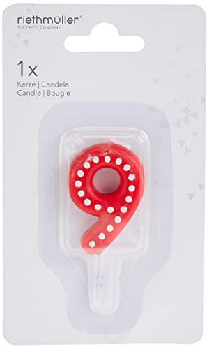 Amscan 9900909 - Zahlenkerze 9 GeburtstagspartyHöhe 6,5 cm, Kuchendekoration Amscan 9900909 - Zahlenkerze 9 GeburtstagspartyHöhe 6,5 cm, Kuchendekoration von amscan