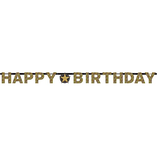 Amscan 9901179 - Partykette Happy Birthday, Folie, 213 x 16,2 cm, Sparkling Celebration, Girlande, Hängedekoration, Geburtstag Amscan 9901179 - Partykette Happy Birthday, Folie, 213 x 16,2 cm, Sparkling Celebration, Girlande, Hängedekoration, Geburtstag von amscan