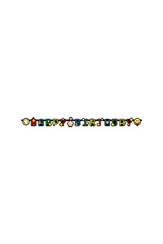 Amscan 9901293 - Partykette Happy Birthday Smiley Emoticons, Papier, 193 x 15 cm, Girlande, Hängedekoration, Geburtstag von amscan