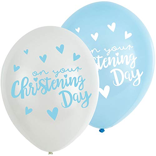 Amscan 9901964 27,9 cm ON Your Christening Day blau Latex Ballon von amscan