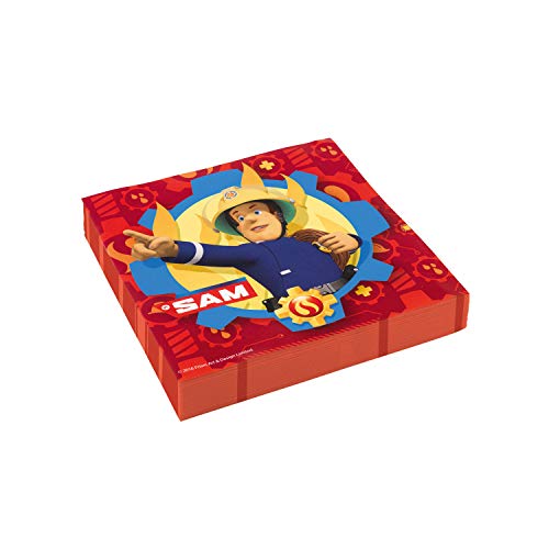 Amscan 9902177 - Servietten Feuerwehrmann Sam, 20 Stück, 33 x 33 cm, Partygeschirr, Kindergeburtstag Amscan 9902177 - Servietten Feuerwehrmann Sam, 20 Stück, 33 x 33 cm, Partygeschirr, Kindergeburtstag von amscan