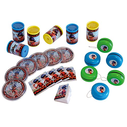 Amscan 9902882 - Partygeschenke-Set Miraculous, 24 Teile, 6 Kaleidoskope, 6 Jo-Jos, 6 Geduldsspiele, 6 Notizbücher, Mitgebsel, Art: Uni Amscan 9902882 - Partygeschenke-Set Miraculous, 24 Teile, 6 Kaleidoskope, 6 Jo-Jos, 6 Geduldsspiele, 6 Notizbücher, Mitgebsel, Art: Uni von amscan