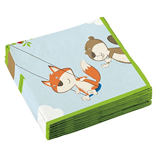 Amscan 9903055 - Servietten Fuchs und Biber, 20 Stück, 33 x 33 cm, Partygeschirr, Tischdekoration, Kindergeburtstag Amscan 9903055 - Servietten Fuchs und Biber, 20 Stück, 33 x 33 cm, Partygeschirr, Tischdekoration, Kindergeburtstag von amscan