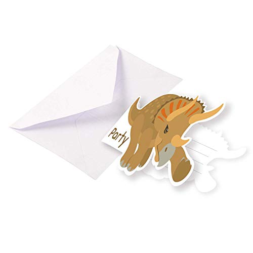 Amscan 9903979 - Einladungskarten Fröhlicher Dinosaurier mit Umschlägen, 8 Stück, Größe 8,5 x 12,7 cm, Happy Dinosaur, Einladung, Geburtstag, Kinderparty, Mottoparty Amscan 9903979 - Einladungskarten Fröhlicher Dinosaurier mit Umschlägen, 8 Stück, Größe 8,5 x 12,7 cm, Happy Dinosaur, Einladung, Geburtstag, Kinderparty, Mottoparty von amscan