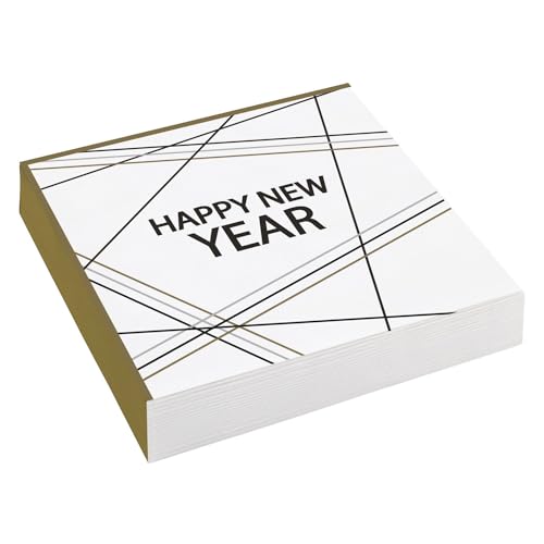 Amscan 9904893 - Servietten Elegant Wishes, Größe 33 x 33 cm, 20 Stück, Happy New Year, Party, Tischdekoration, Mundtuch Amscan 9904893 - Servietten Elegant Wishes, Größe 33 x 33 cm, 20 Stück, Happy New Year, Party, Tischdekoration, Mundtuch von amscan