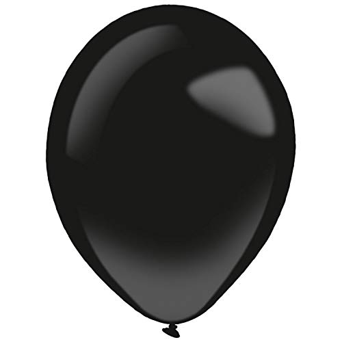 Amscan 9905442 - Latexballons Decorator Fashion, 50 Stück, schwarz, 35 cm / 14, Luftballon von amscan